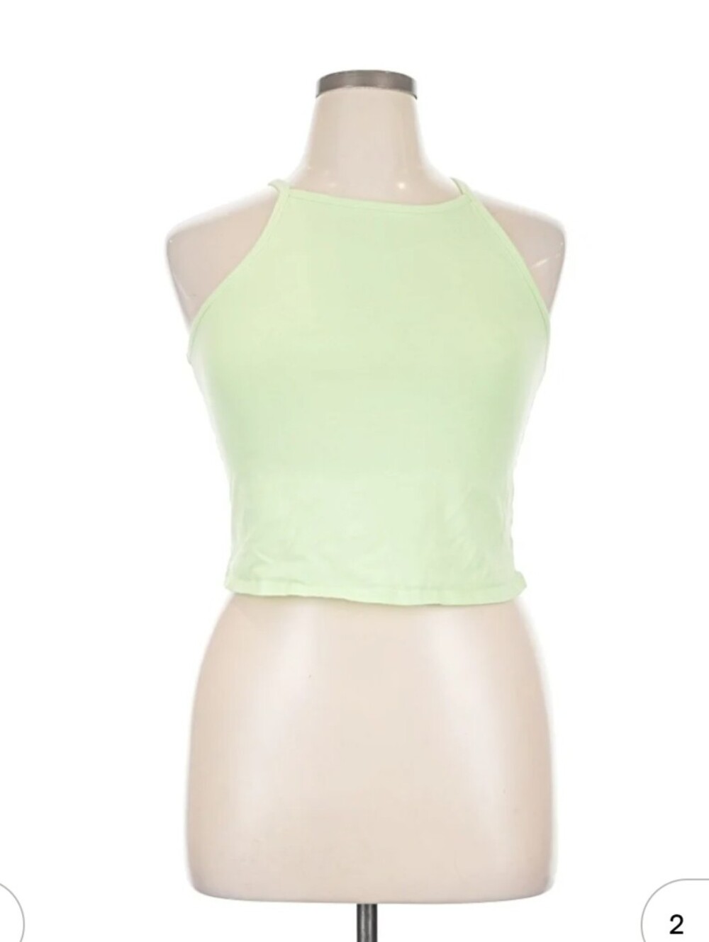 torrid Light Mint High Neck Halter Crop Top